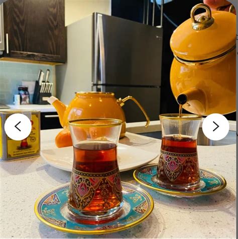 Special Design Gold Paint Turkish Tea Glass And Saucer New Year Gift
