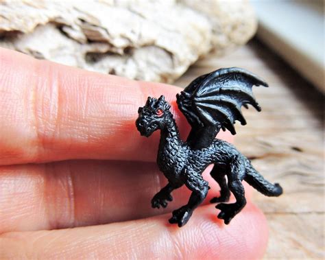 Micro Miniature Dragon Mini Figurine Figures Fairy Garden Etsy