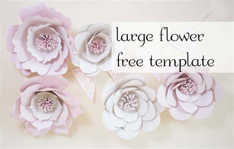 Giant Paper Flowers Free Template Charmed By Ashley