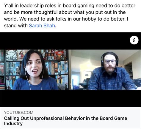 Sarah Shah Board Games In A Minute On Twitter Sharing A Friends Fb