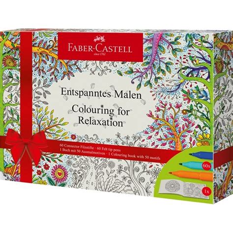 Kaupa Faber Castell Colouring Book And 60 Connector Felt Tip Pens