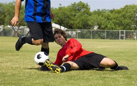 Football Soccer Tackle Stock Photo Image Of Match Aggressive