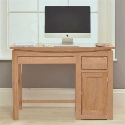 Crescent Solid Oak Office Small Computer Pc Desk