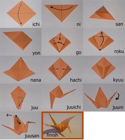 Instructions To Make An Origami Bird
