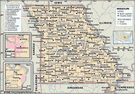 Missouri Map Of Cities And Counties