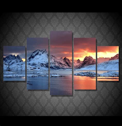 Style Your Home Today With This Amazing 5 Panel Iceland Sunset