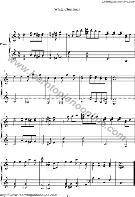 White Christmas Piano Sheet Music Free Printable Printable Templates