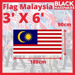 Black Hardware Bendera Malaysia Melaka Malacca Merdeka Country Flag