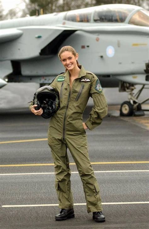 Raf Typhoon Fgr4 Military Girl Military Jacket Female Pilot Female