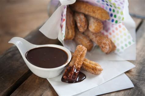 Churros With Mexican Chocolate Dipping Sauce Muy Bueno