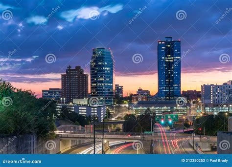 Skyline Of Knoxville Tennessee At Sunset Stock Image Image Of