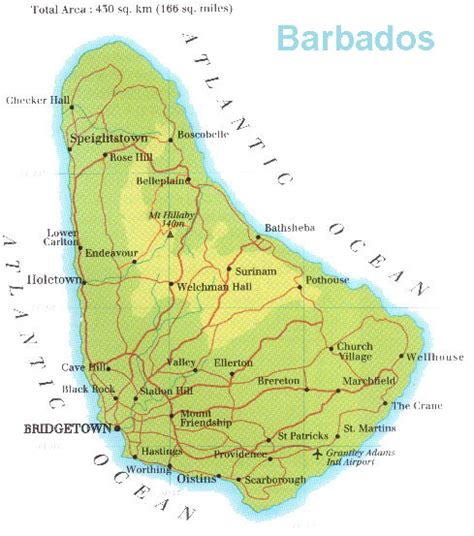 Barbados Mapas Geogr Ficos De Barbados