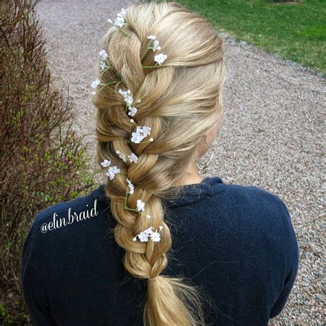 Elinbraid French Braid With Flowers Long Hair Capellistyle