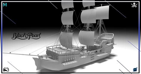 Artstation Black Pearl Pirate Ship