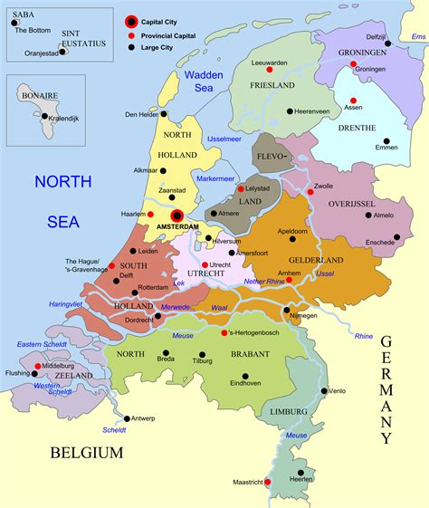 administrative map of netherlands holland netherlands administrative map maps