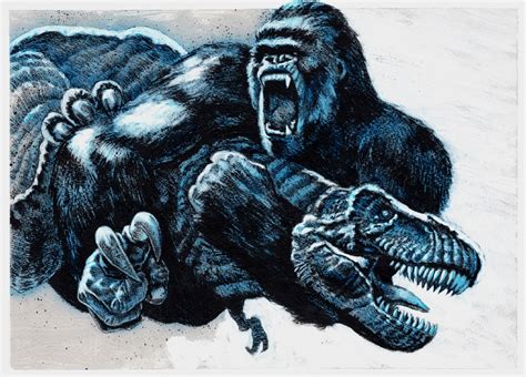 Kong Vs Rex In The June 2018 Jurassic Times Comic Art Sketchbook