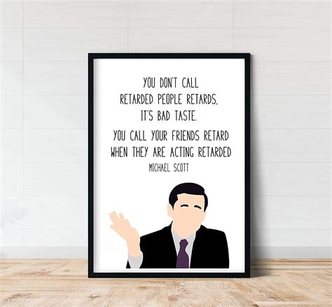 Michael Scott The Office Wall Art Funny Wall Art The Office Quote