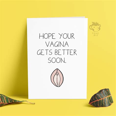 Hope Your Vagina Gets Better Soon Card Profanity Cards New Etsy Uk