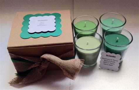Candles Set Of Handmade Scented Candles The Herb Collection 4