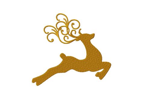 Decorative Reindeer Machine Embroidery For Gold Members Only Daily