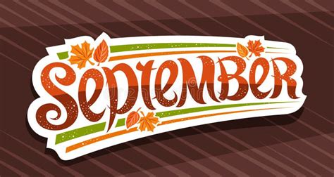 Vector Banner For September Stock Vector Illustration Of Calendar