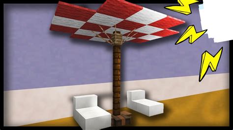 Minecraft How To Make A Realistic Umbrella 100 Survival Mode Youtube