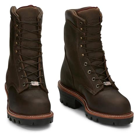 Chippewa Mens Arador Super Logger Steel Toe Waterproof Insulated Made In Usa Brown Chaar