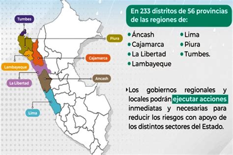 Declaran Estado De Emergencia Por 60 Días A Diversas Localidades De Siete Departamentos