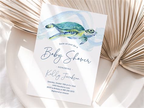 Paper Party Supplies Invitations Announcements Turtle Bridal Shower