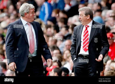 Liverpool Manager Roy Hodgson Right Argues With Sunderland Manager