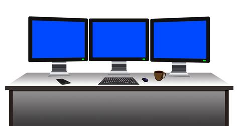 Computer Arbeitsplatz Schreibtisch Kostenloses Bild Auf Pixabay