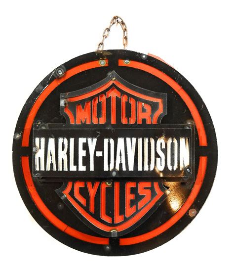 Harley Davidson Vintage Inspired Metal Sign Large Black