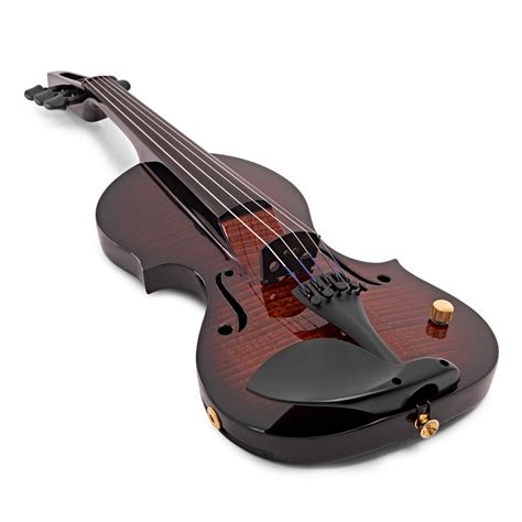 Wood Violins Nashville Violín Eléctrico De Cinco Cuerdas Teak Tiger