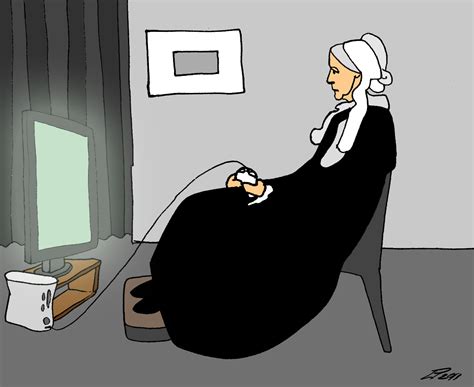 Not to create a masterpiece, but to save his mother from possession by the baba yaga. A CARTOON A DAY: Whistler's Mother