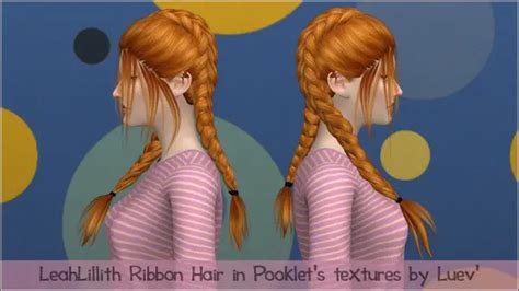 Sims 4 Hairs Mertiuza Leahlillith`s Ribbon Hair Retextured