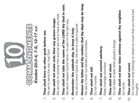 Bible notebooking pages, copywork sheets. Coloring Pages all about the ten commandments for kids ...
