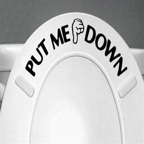 Hot Home Decor Put Me Down Decal Bathroom Toilet Seat Sign Reminder