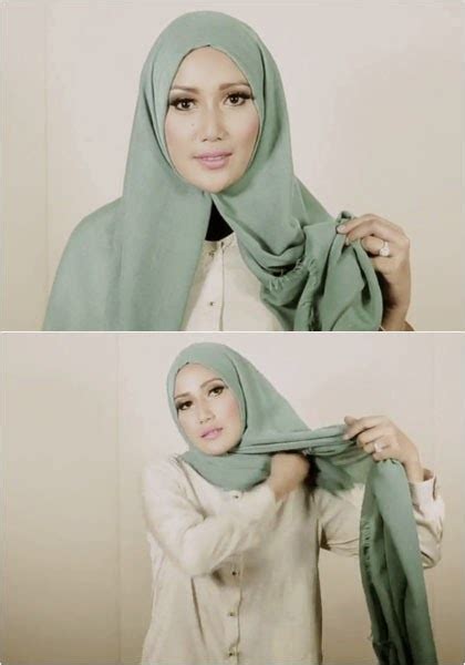 tutorial hijab praktis tanpa jarum pentul tips hijab modern