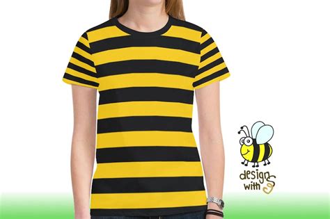 Bumble Bee T Shirt Yellow Black Striped I Queen Honey Bees Funny