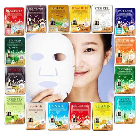 16 Pcs Face Mask Sheet Moisture Nutrition Korean Essence Facial Mask