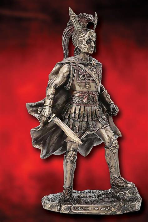 Shown With Arms And Armor This Alexander The Great Statue Is