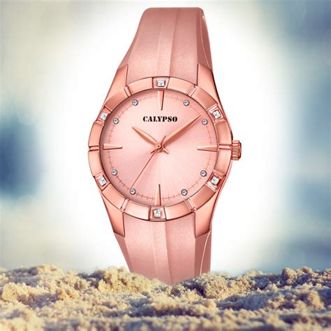 Calypso Damen Armbanduhr Trendy K5716/4 Quarz-Uhr PU roségold UK5716/4