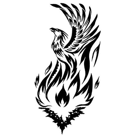 Phoenix Rising From Fire Tattoo Design Tribal Phoenix Tattoo Phoenix
