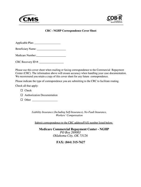 Cms Correspondence Cover Sheet Fill Out And Sign Online Dochub