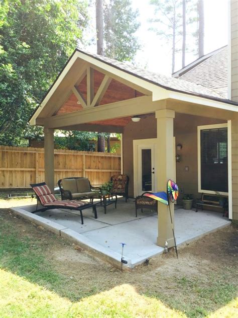 Porch Patio Covered Hip Roof Patios Ideas Attached House Roofs Over