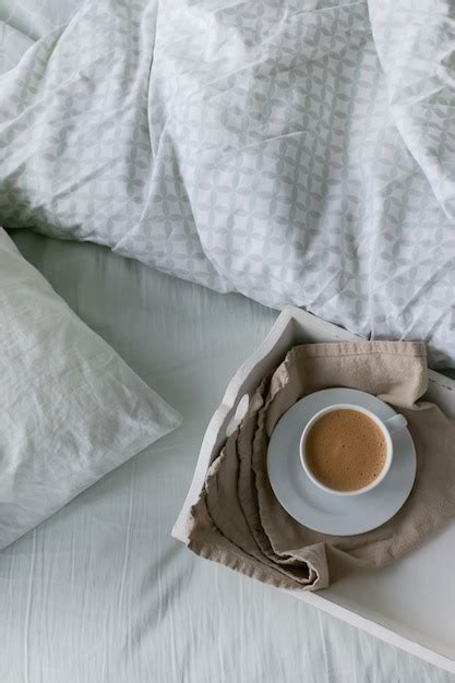 Free Photo Coffee In The Bed In The Morning