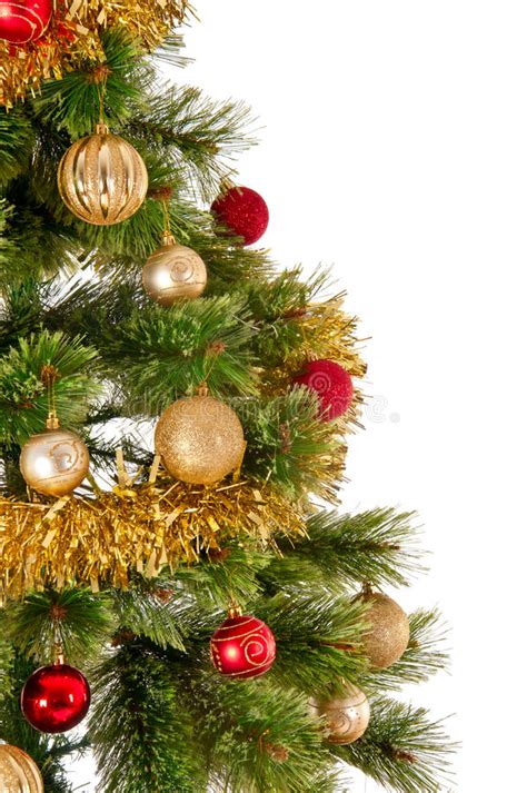 Decorated Christmas Tree On White Background Stock Photo Image 34967680