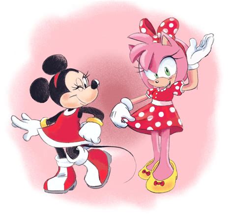 Minnie Mouse And Amy Rose Switch Clothes Sonic The Hedgehog Know Your Meme