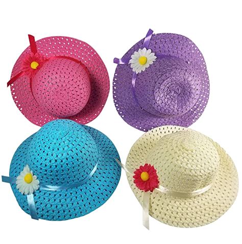 Girls Tea Party Hats Purses Boas Dress Up Play Set For 4 Sun Hats Cost