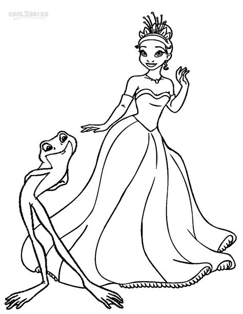 Choose the coloring page of the princess and prince you want to paint, print and paint for your enjoyment. Printable Princess Tiana Coloring Pages For Kids